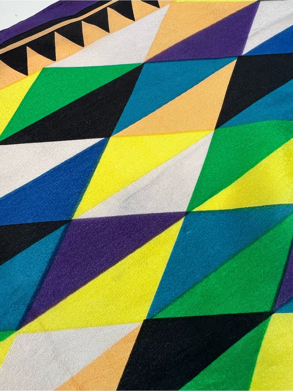 Vintage Kenzo Silk Geometric Scarf - Picture 6 of 8